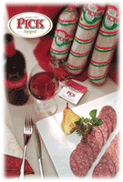Image : Pick Salami with red wine.