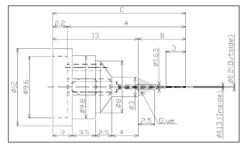Crystal Catcher™ Stainless Tip (CT-100, CT-200) diagram