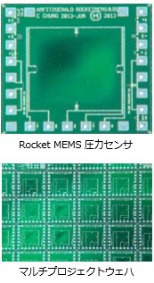 Rocket MEMS圧力センサ, マルチプロジェクトウェハ