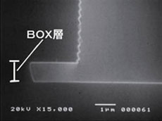 酸化膜犠牲層エッチング加工例SEM
