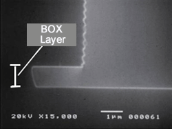Oxidized film sacrifice layer etching example (sectional side view)